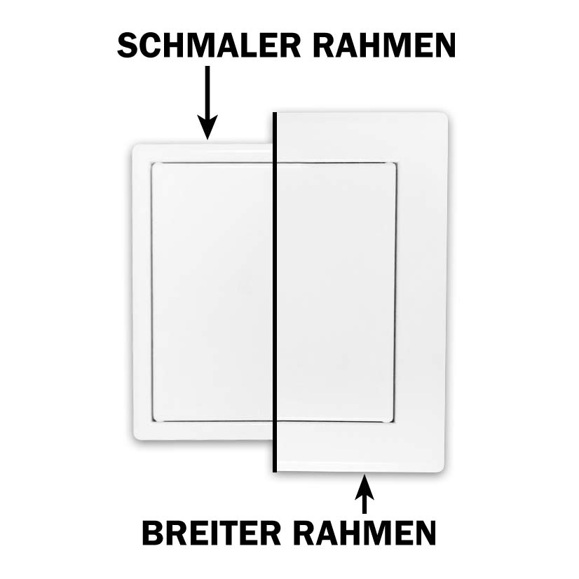 Einwurftür Metall - Weiß - einwandig - ohne Dichtung - 300x300 mm