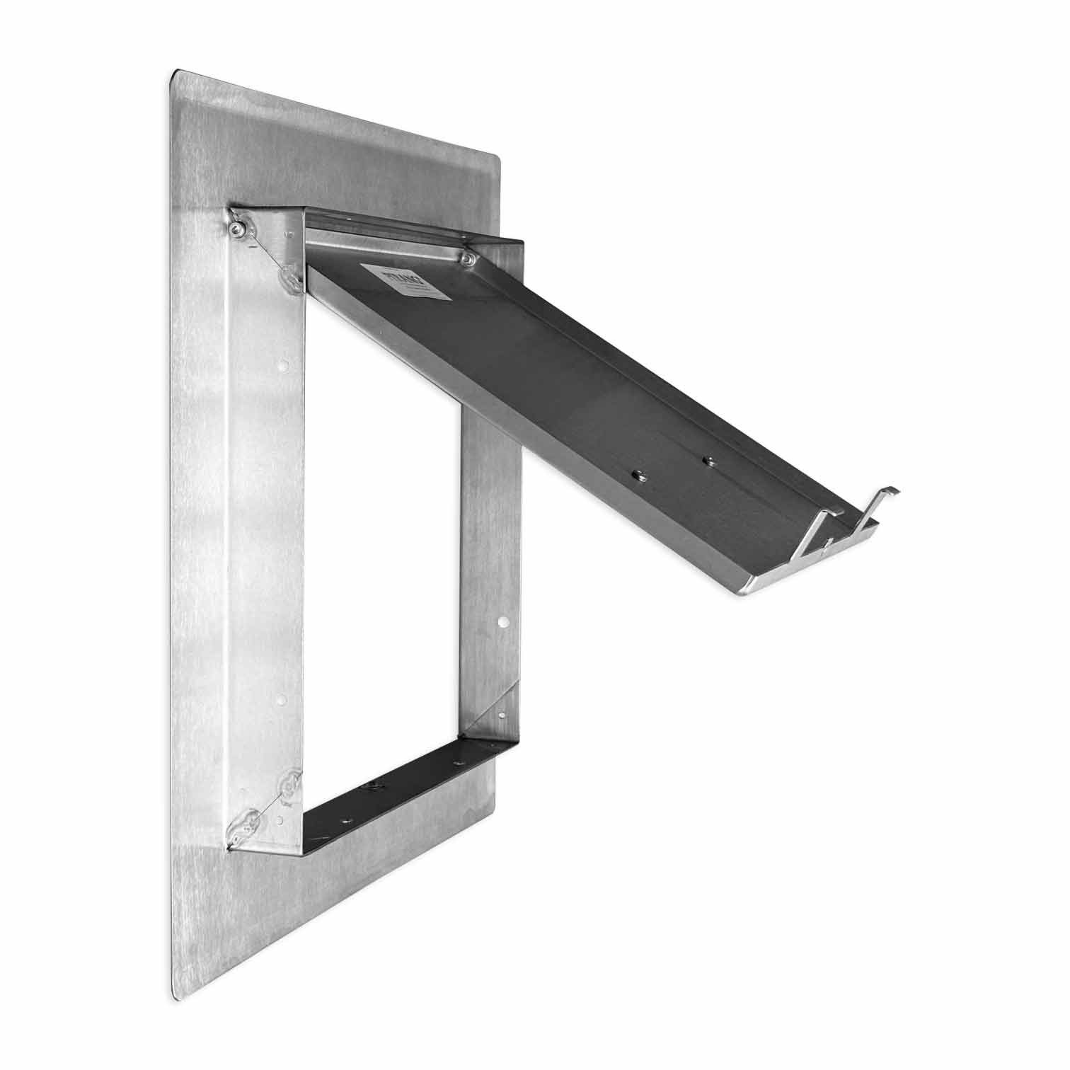 Pendel-Einwurftür Metall - Edelstahl - einwandig - ohne Dichtung - breiter Rahmen - 300x300 mm