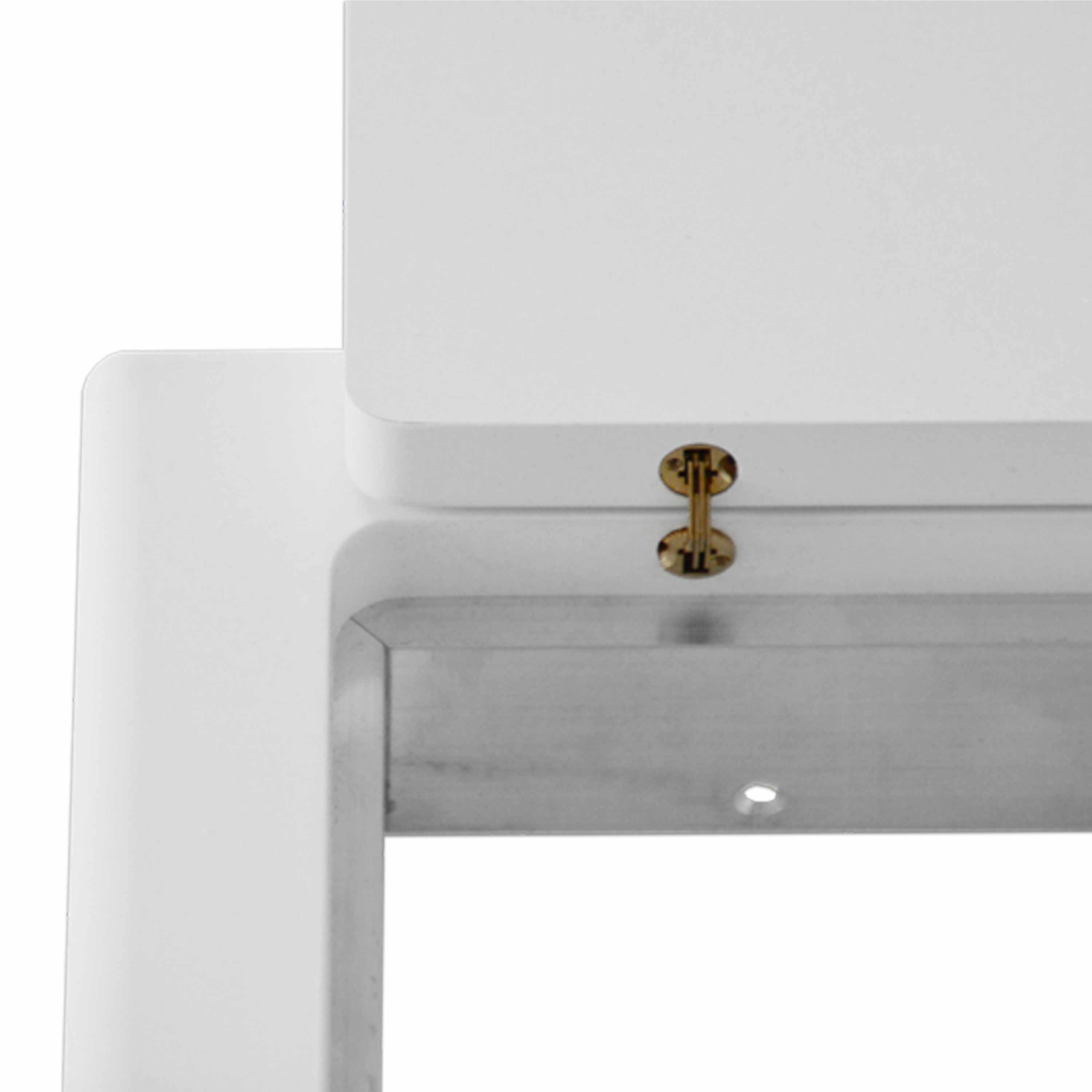 Einwurftüre MDF-Holz weiß ohne Dichtung, ohne Schloss