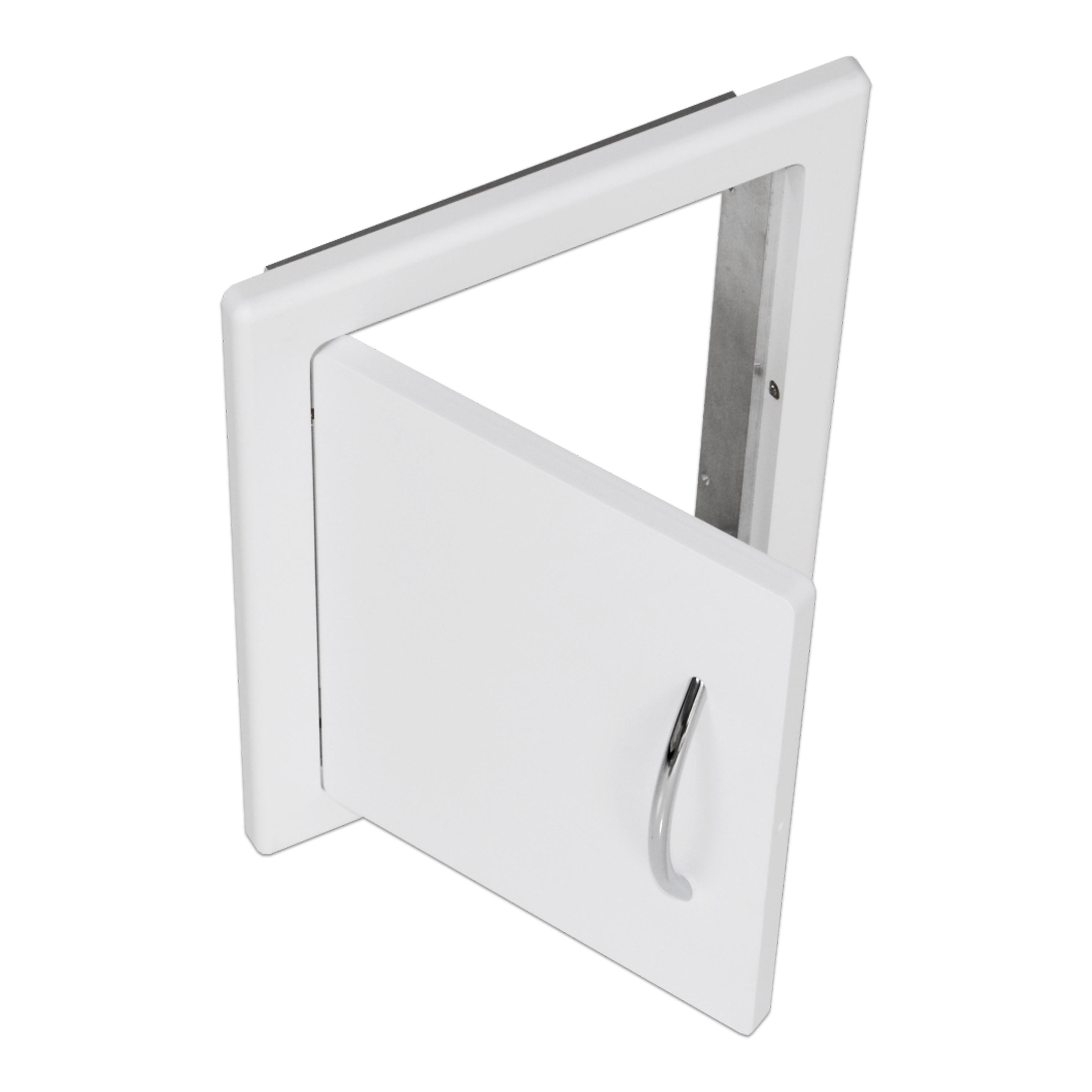 Einwurftüre MDF-Holz weiß ohne Dichtung, ohne Schloss