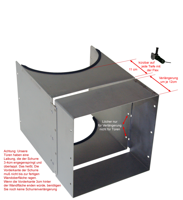 KG-Rohr Anbau-Schurre 300x300 mm