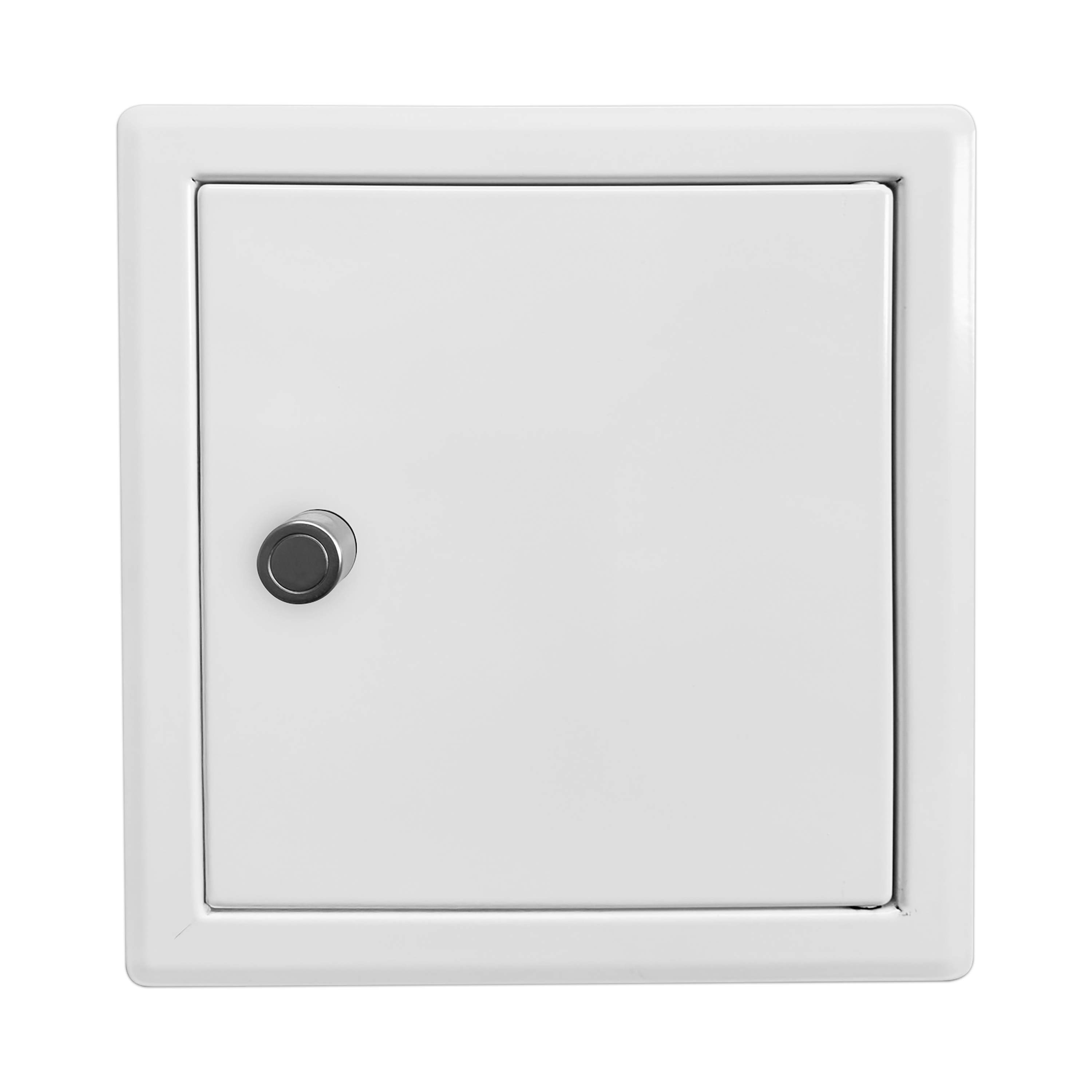 Einwurftür Metall - Weiß - doppelwandig - mit Dichtung - 300x300 mm