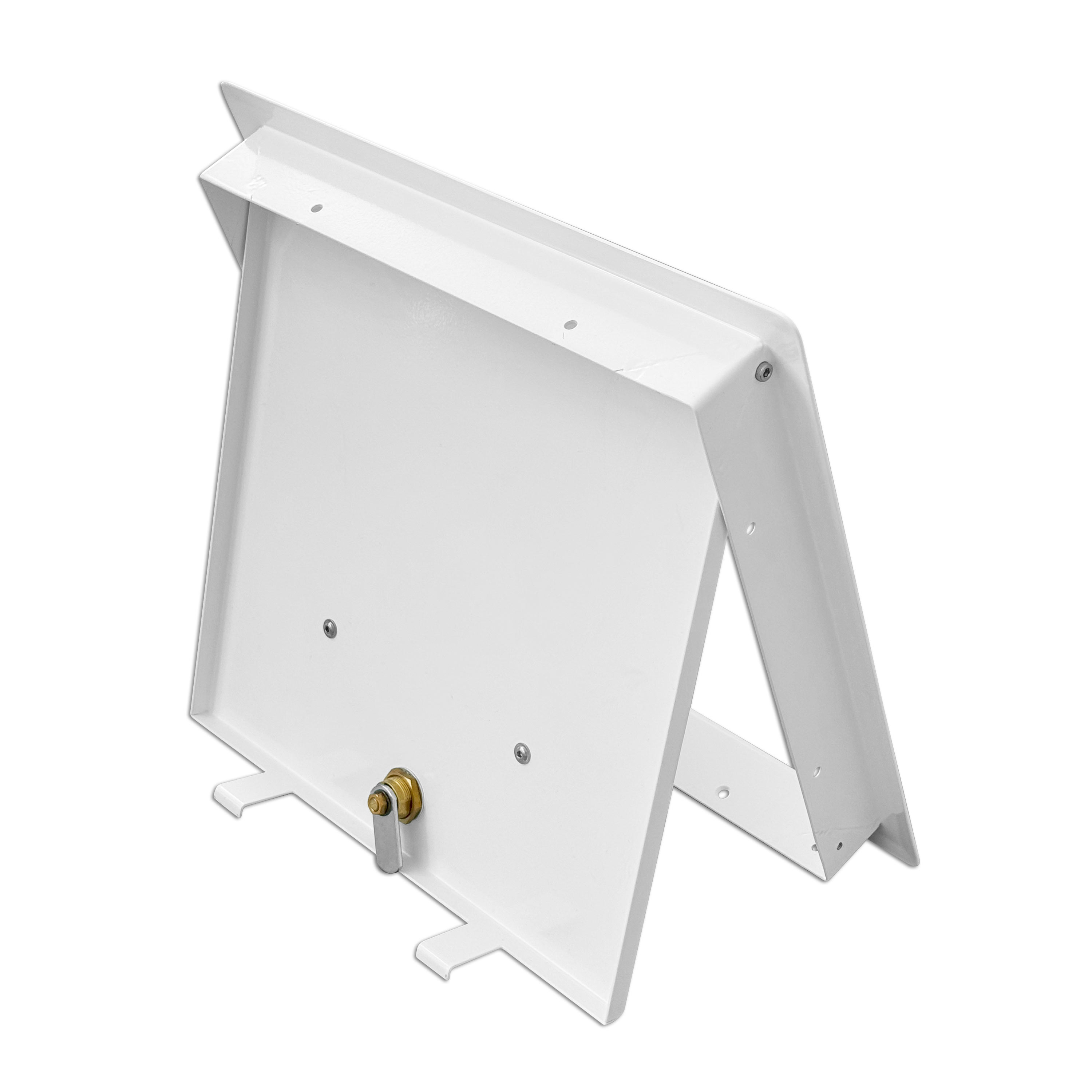 Pendel-Einwurftür Metall - Weiß - einwandig - ohne Dichtung - schmaler Rahmen - 300x300 mm