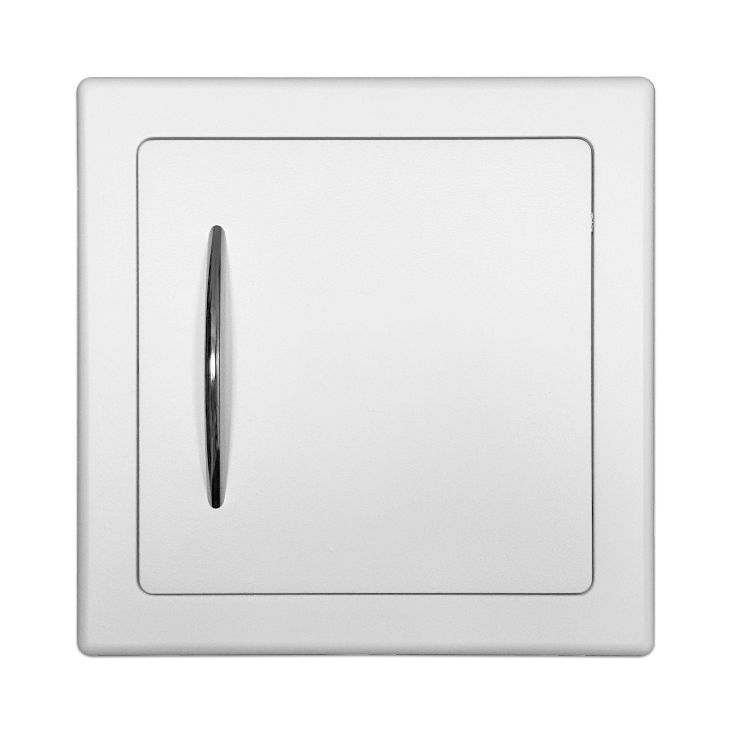 Einwurftür MDF Holz - Weiß - ohne Schloss - ⌀ 250 mm