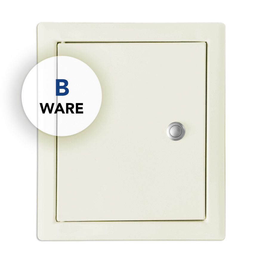 B-Waren Türe beige mit Push-Knopf  240x300 mm