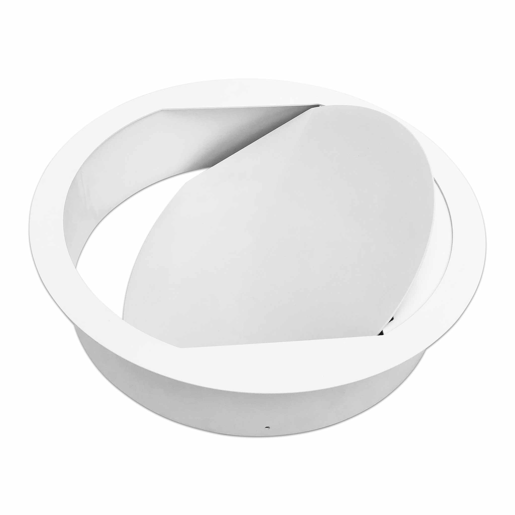 Pendeltür Metall - Weiß - ohne Schloss - einwandig - ohne Dichtung - ⌀ 300 mm